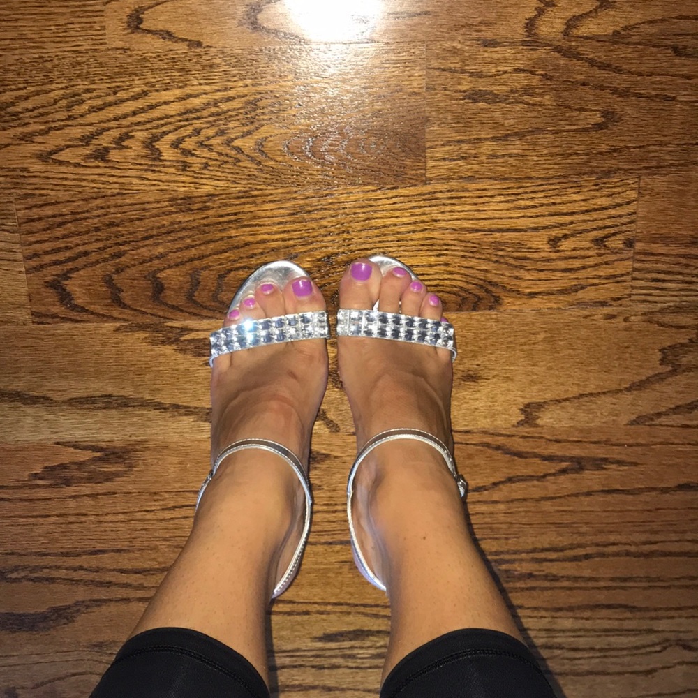 Silver Rhinestone Formal Heels - Picture 5 of 5